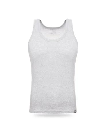 Podkoszulka męska bawełniana typu tank top na ramiączkach - JASNY SZARY - produkt 2
