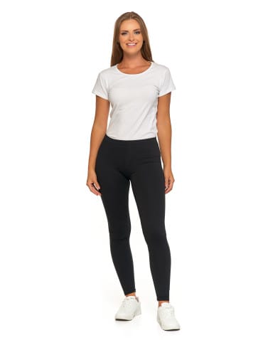 Legginsy damskie - Klasyczne czarne legginsy damskie peach touch CZARNY - produkt 3