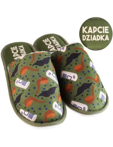 Kapcie dla Dziadka domowe ocieplane