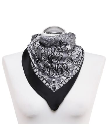 Szale i chusty - Damska apaszka w stylu paisley CZARNY - produkt 1