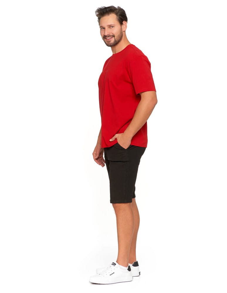 Koszulki i Tank Topy - Bawełniany T-shirt męski oversize BORDOWY  - produkt moraj.pl 6