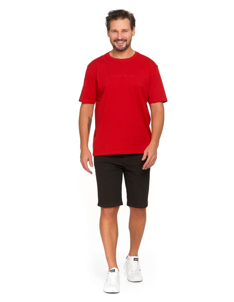 Koszulki i Tank Topy - Bawełniany T-shirt męski oversize BORDOWY  - produkt moraj.pl 7
