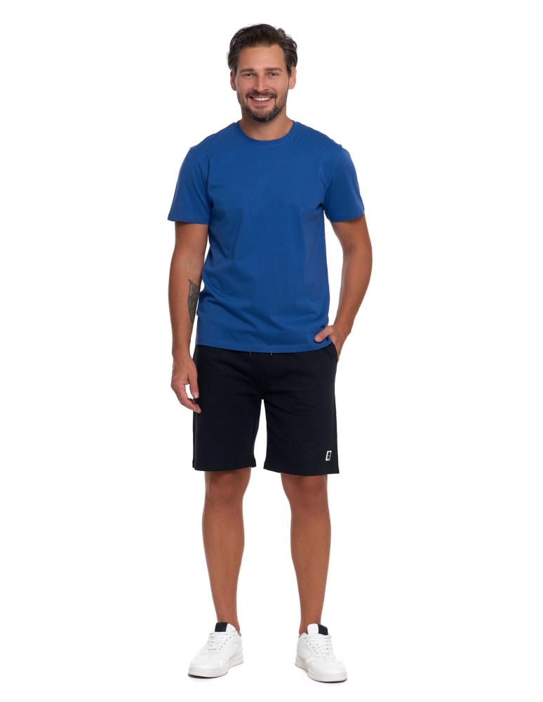 Koszulki i Tank Topy - T-shirt męski bawełniany bez bocznych szwów NIEBIESKI  - produkt moraj.pl 5