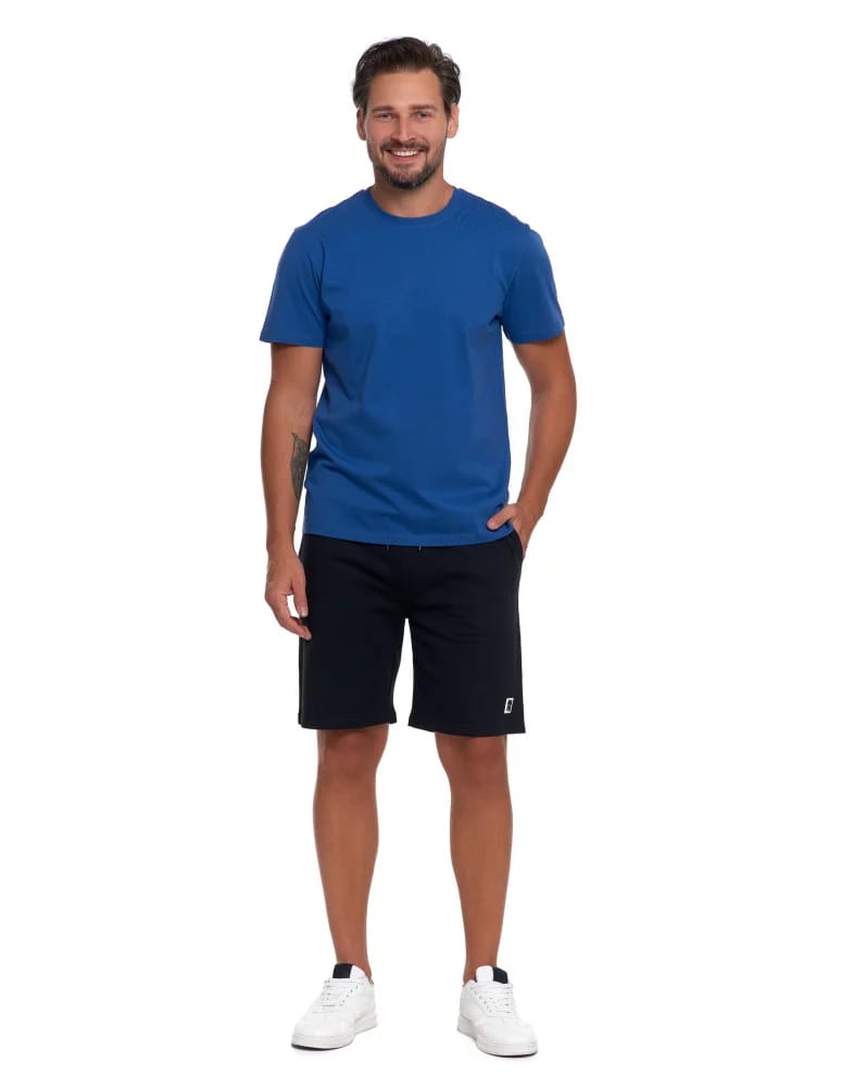 Koszulki i Tank Topy - T-shirt męski bawełniany bez bocznych szwów NIEBIESKI  - produkt moraj.pl 5