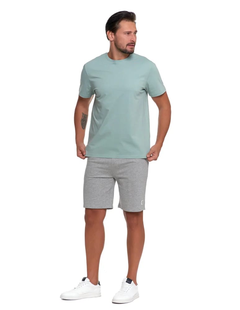 Koszulki i Tank Topy - T-shirt męski bawełniany bez bocznych szwów ZIELONY  - produkt moraj.pl 3