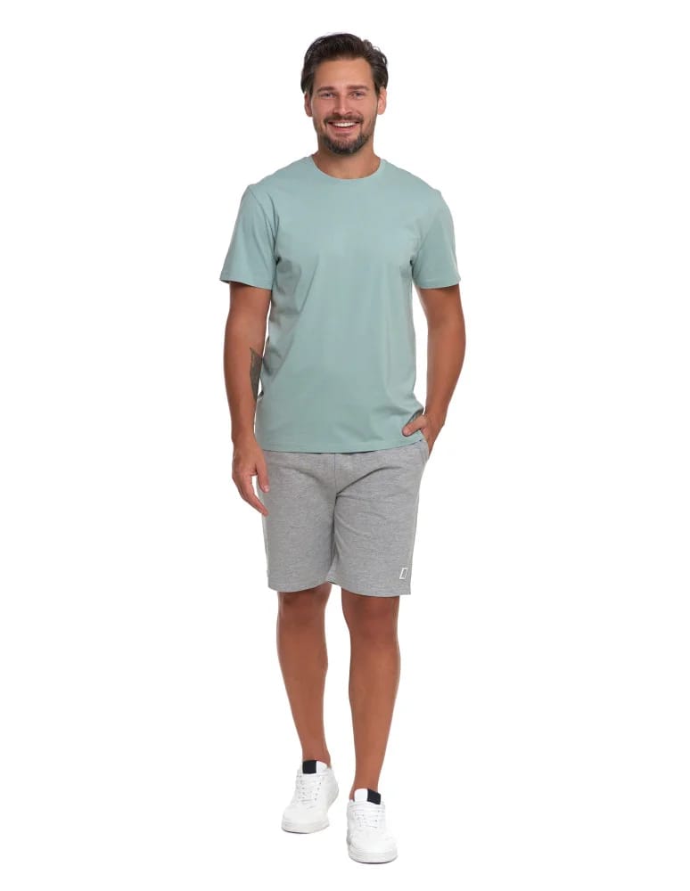 Koszulki i Tank Topy - T-shirt męski bawełniany bez bocznych szwów ZIELONY  - produkt moraj.pl 4