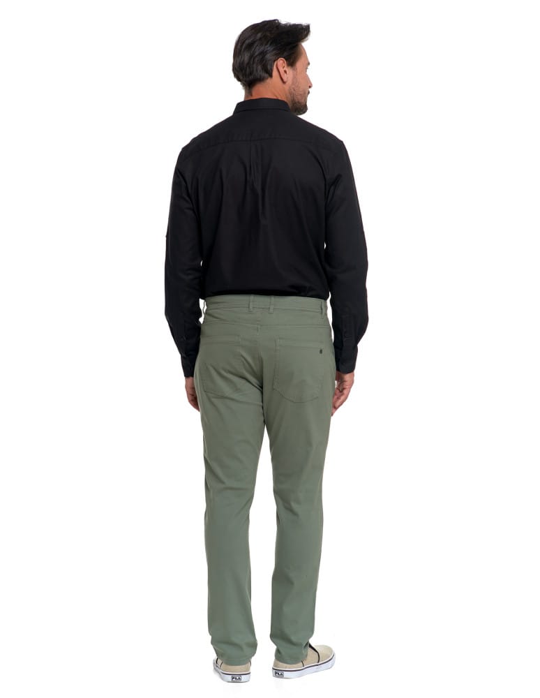 Spodnie męskie - Męskie spodnie chino ZIELONY  - produkt moraj.pl 3