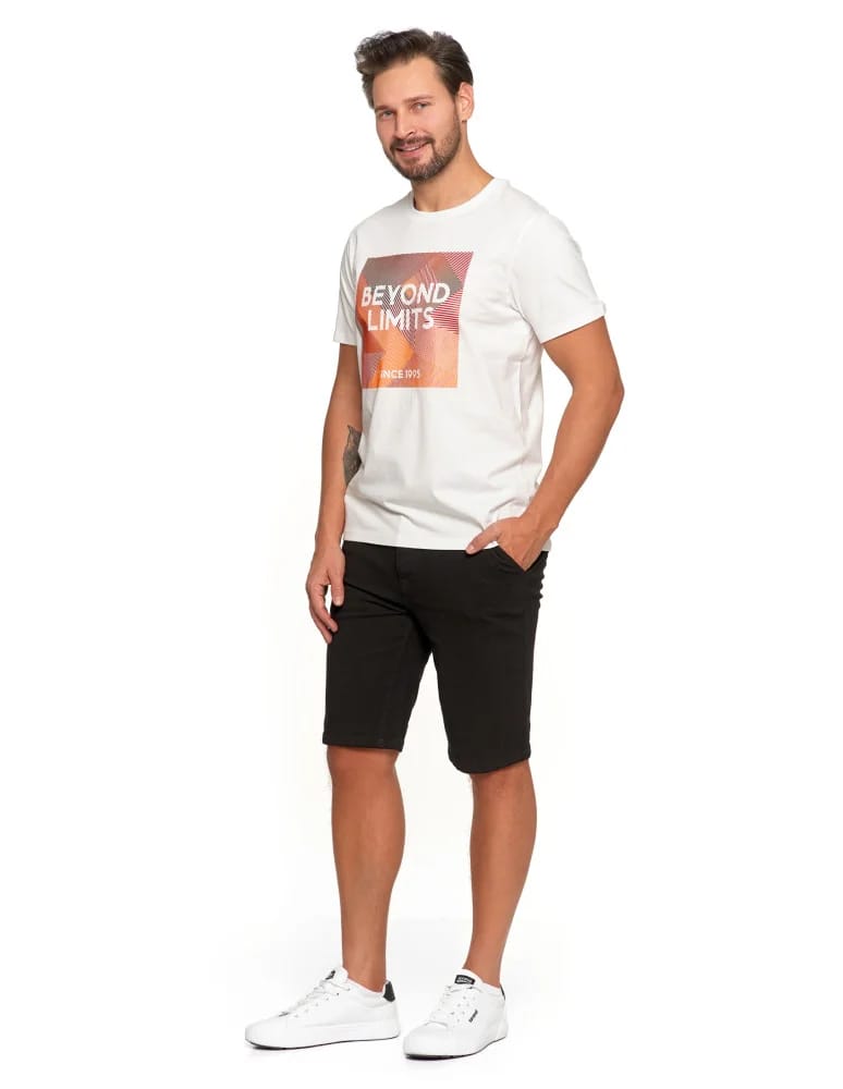 Koszulki i Tank Topy - Koszulka męska T-shirt bawełniany z nadrukiem BIAŁY  - produkt moraj.pl 2