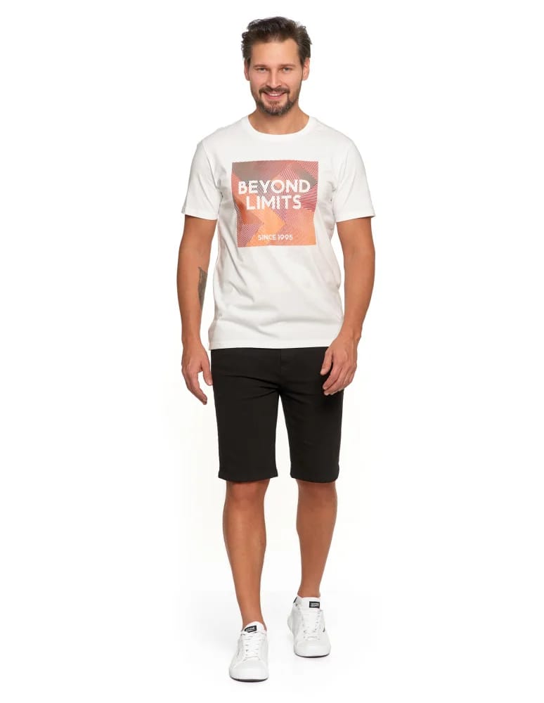 Koszulki i Tank Topy - Koszulka męska T-shirt bawełniany z nadrukiem BIAŁY  - produkt moraj.pl 4