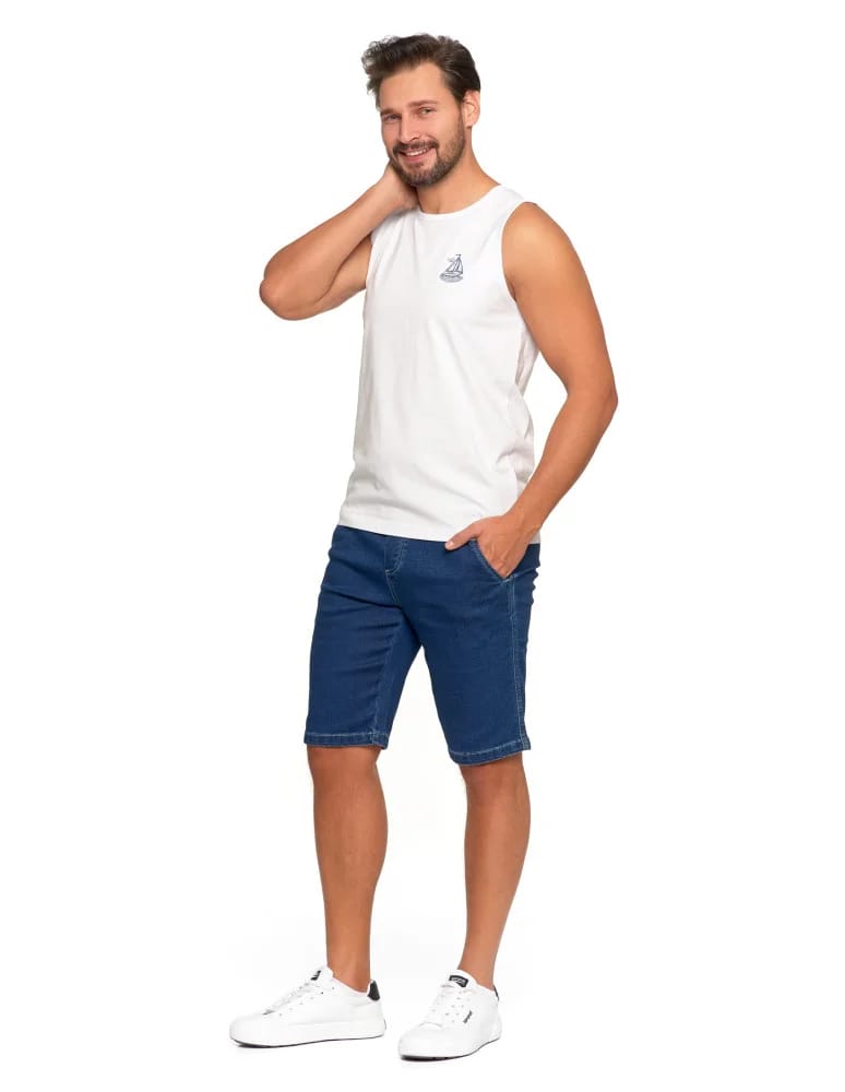 Koszulki i Tank Topy - Męska koszulka Tank Top z marinistycznym motywem BIAŁY  - produkt moraj.pl 2