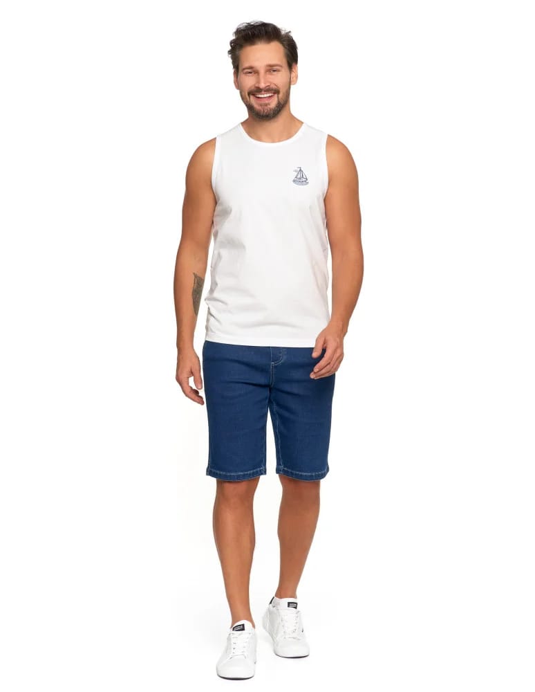 Koszulki i Tank Topy - Męska koszulka Tank Top z marinistycznym motywem BIAŁY  - produkt moraj.pl 4