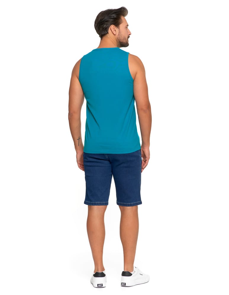 Koszulki i Tank Topy - Męska koszulka Tank Top z marinistycznym motywem TURKUSOWY  - produkt moraj.pl 3