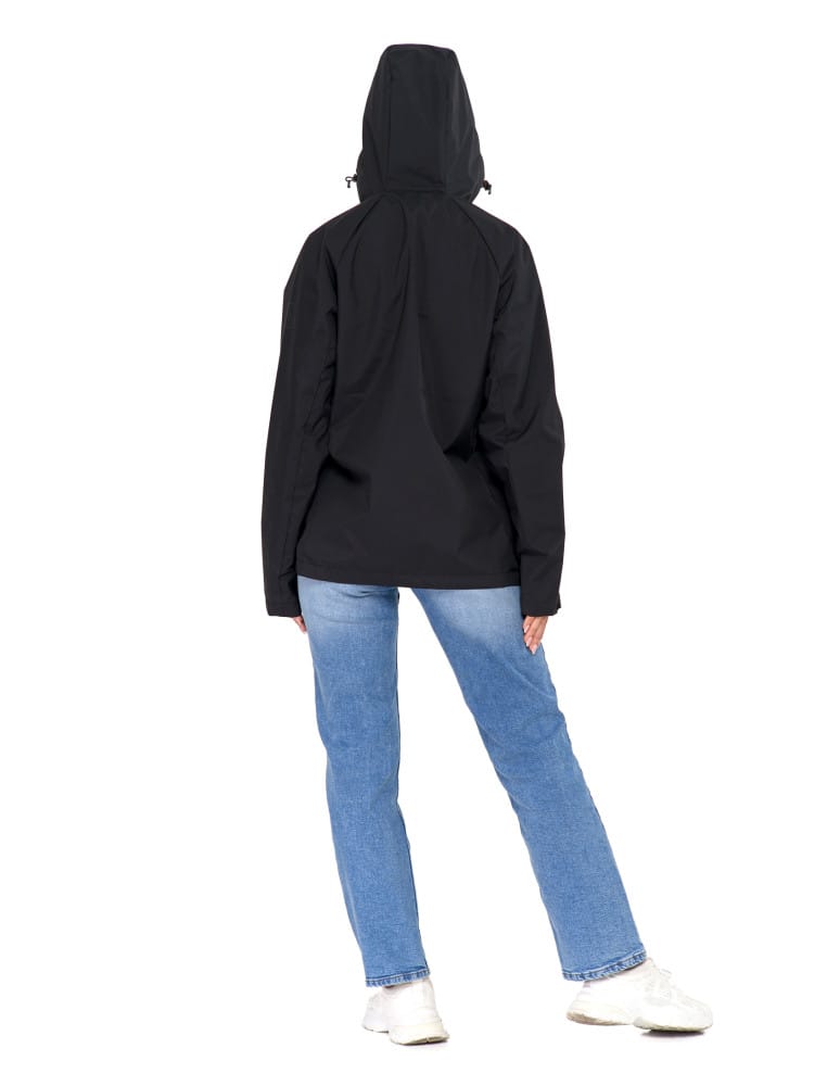 Kurtki i kamizelki - Wiatr&oacute;wka z kapturem wodoodporna unisex CZARNY  - produkt moraj.pl 19