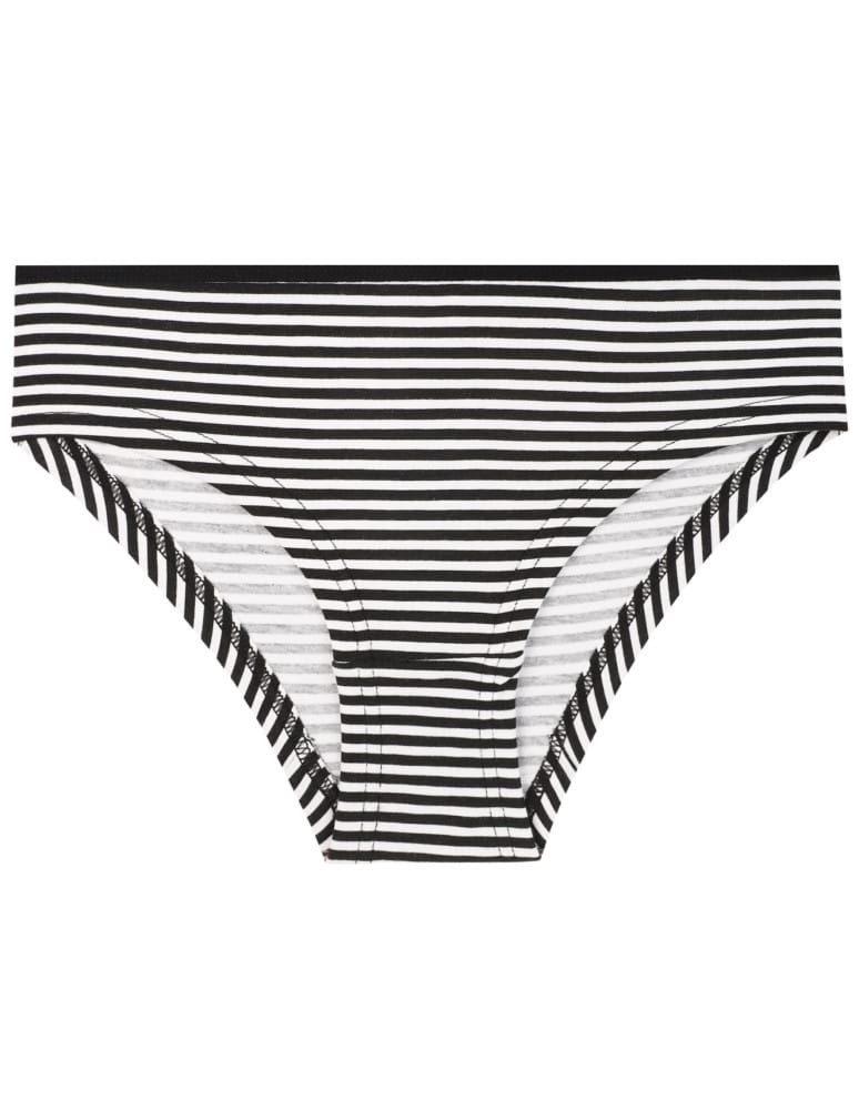Majtki figi - Damskie majtki figi bikini w paski i jednolite 4-pak WIELOKOLOROWY  - produkt moraj.pl 4