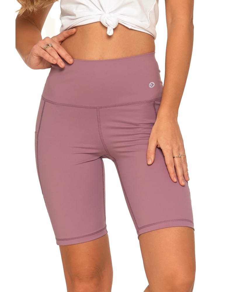 Legginsy kolarki damskie sportowe z kieszeniami RÓŻOWY