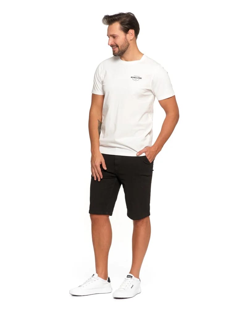 Koszulki i Tank Topy - T-shirt męski bawełniany z nadrukiem BIAŁY  - produkt moraj.pl 2