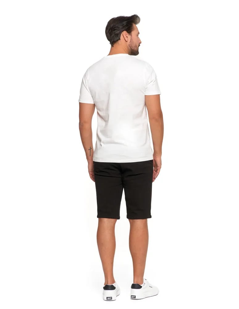Koszulki i Tank Topy - T-shirt męski bawełniany z nadrukiem BIAŁY  - produkt moraj.pl 3
