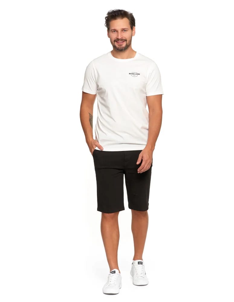 Koszulki i Tank Topy - T-shirt męski bawełniany z nadrukiem BIAŁY  - produkt moraj.pl 4