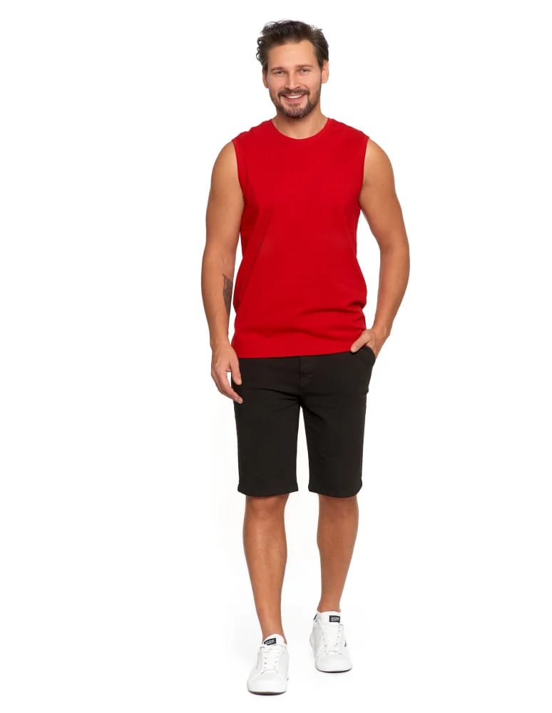 Koszulki i Tank Topy - Koszulka męska tank top bez rękawów CZERWONY - produkt moraj.pl 4
