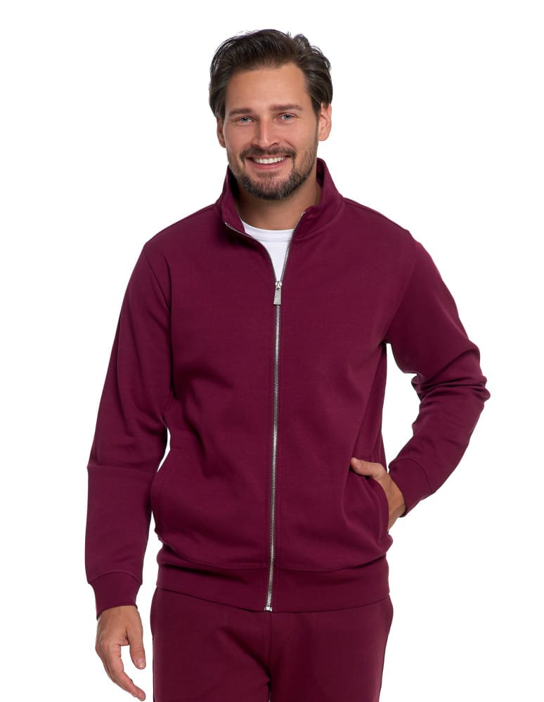 Bluzy męskie - Męska bluza dresowa ze stójką i zamkiem MOKKA - produkt moraj.pl 1