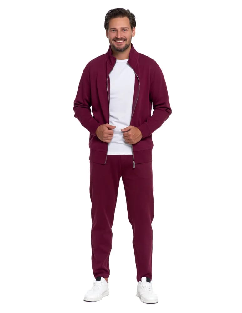 Bluzy męskie - Męska bluza dresowa ze stójką i zamkiem MOKKA  - produkt moraj.pl 3
