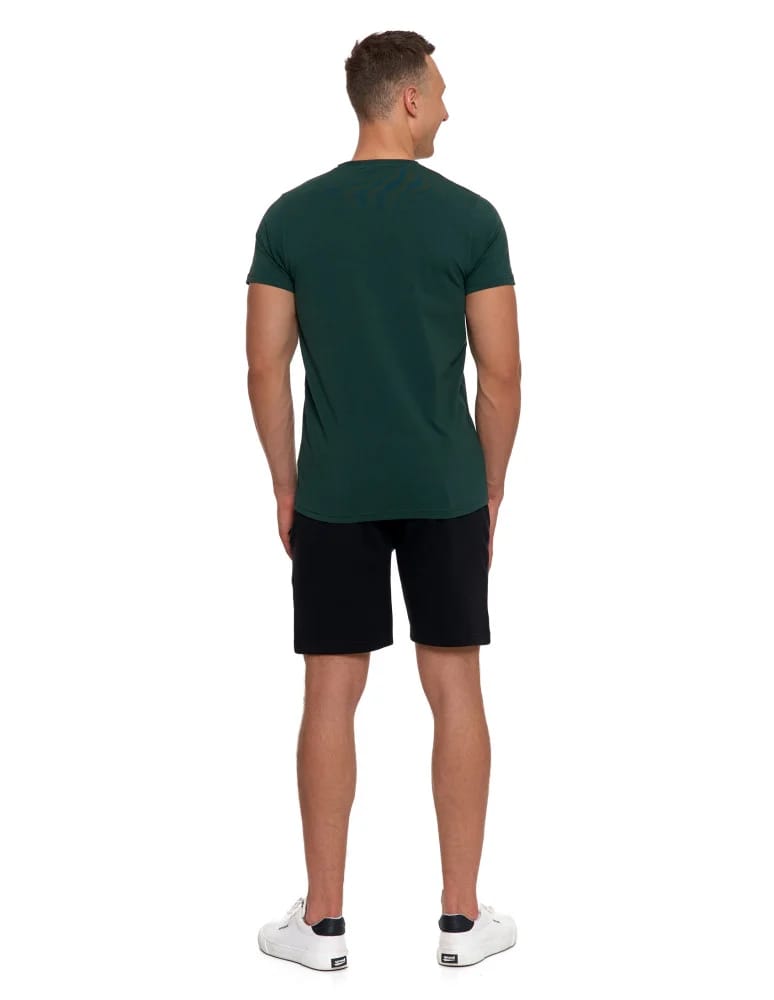 Koszulki i Tank Topy - Koszulka męska bawełna Premium T-shirt dekolt w serek KHAKI - produkt moraj.pl 3
