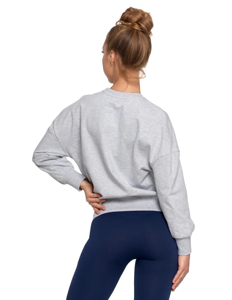Bluzy damskie - Bluza damska dresowa SZARY - produkt moraj.pl 6