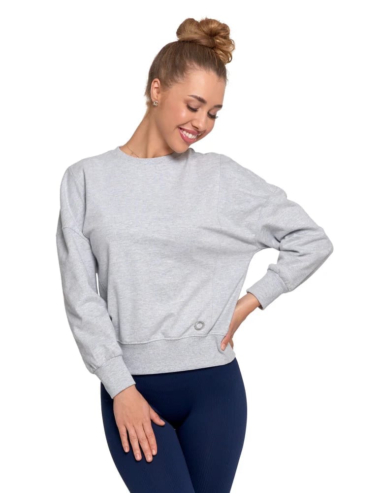 Bluzy damskie - Bluza damska dresowa SZARY - produkt moraj.pl 7