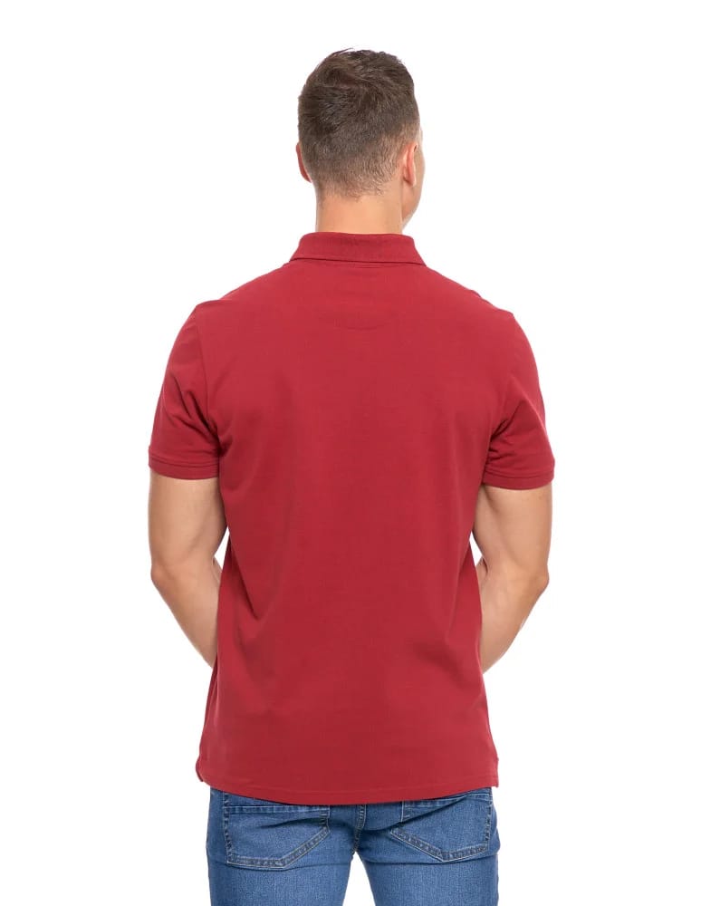 Polo - Męska koszulka polo z bawełny BORDOWY  - produkt moraj.pl 2