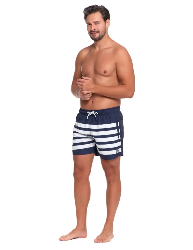 Szorty plażowe - Kąpielówki męskie plażowe szorty szybkoschnące GRANATOWY  - produkt moraj.pl 8