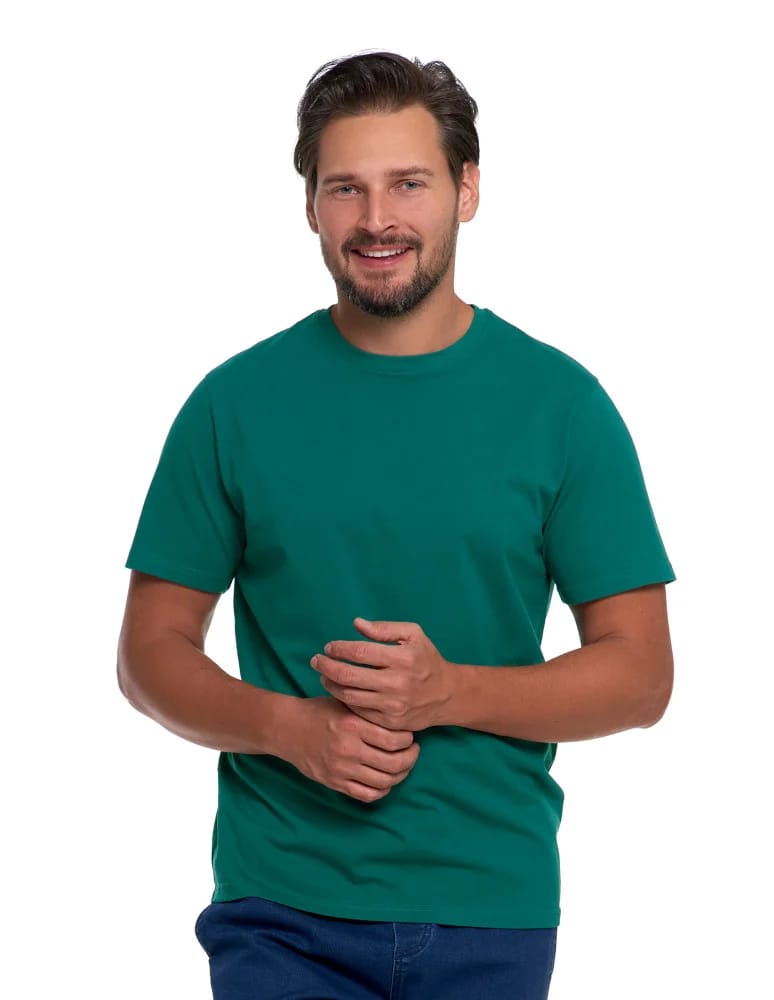 Koszulki i Tank Topy - Koszulka męska bawełniana T-shirt ZIELONY  - produkt moraj.pl 4