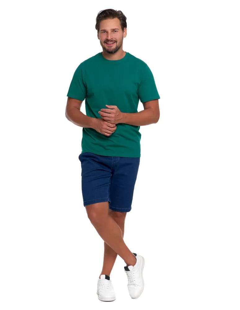 Koszulki i Tank Topy - Koszulka męska bawełniana T-shirt ZIELONY  - produkt moraj.pl 7