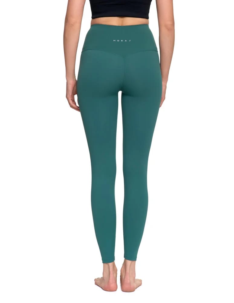 Legginsy damskie - Legginsy damskie sportowe funkcyjne z wysokim stanem ZIELONY  - produkt moraj.pl 4