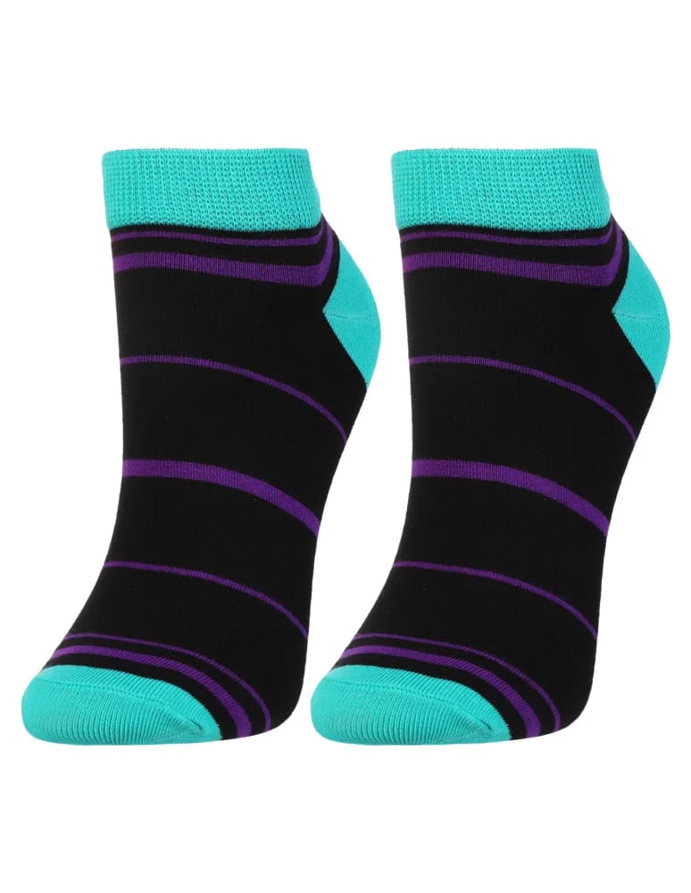 Skarpety damskie - Skarpetki bawełniane unisex z zabawnym wzorem 3-pak TURKUSOWY - produkt moraj.pl 4