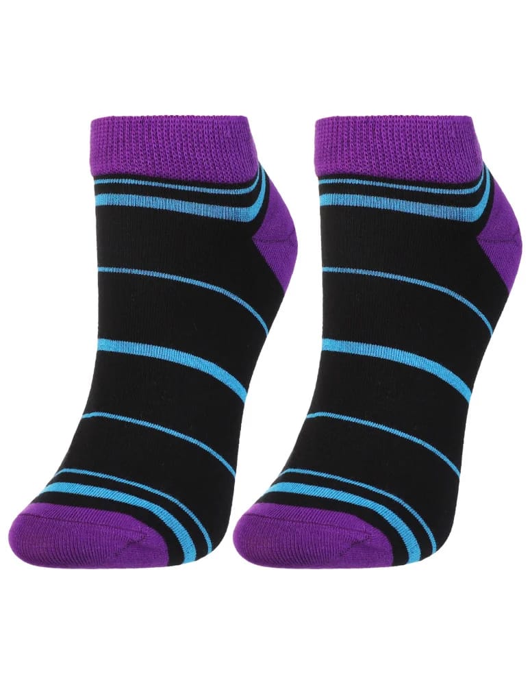 Skarpety damskie - Skarpetki bawełniane unisex z zabawnym wzorem 3-pak FIOLETOWY - produkt moraj.pl 4