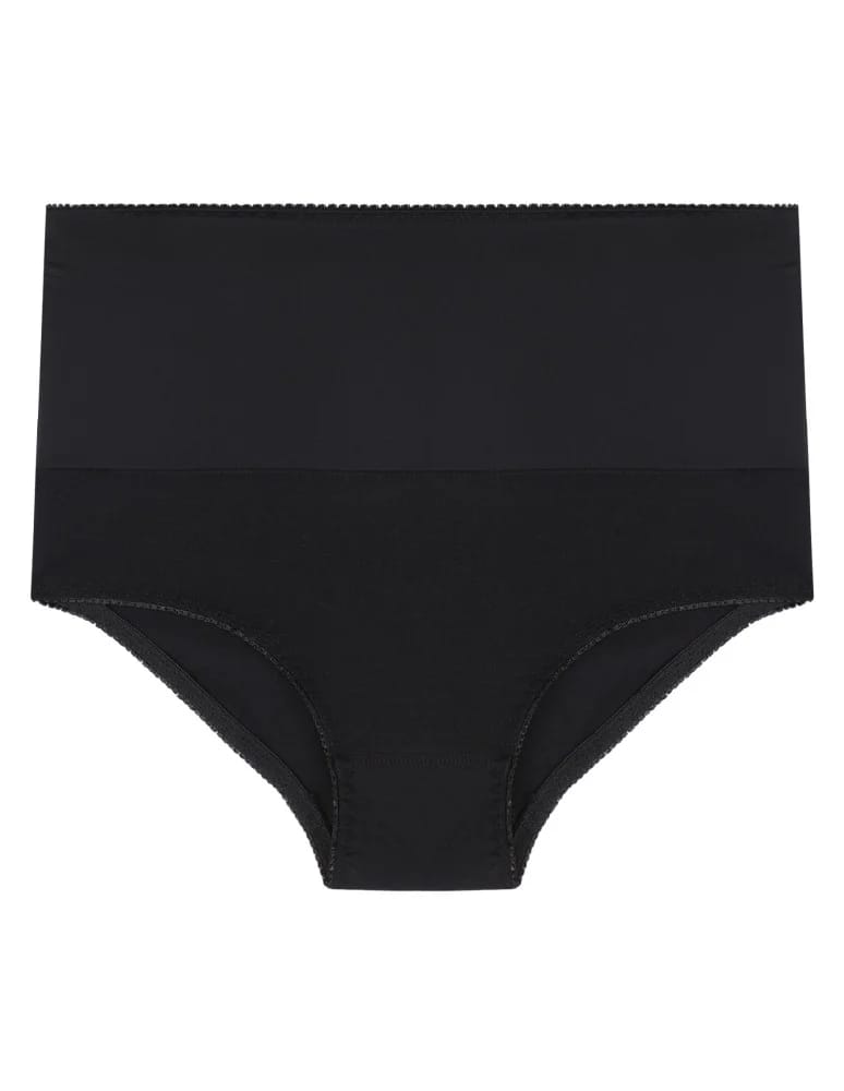 Majtki figi - Majtki damskie maxi bikini z wysokim stanem modelujące 3-pak CZARNY - produkt moraj.pl 2