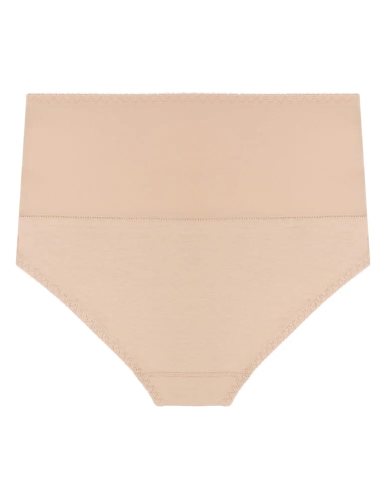 Majtki figi - Majtki damskie maxi bikini z wysokim stanem modelujące 3-pak BEŻOWY  - produkt moraj.pl 6