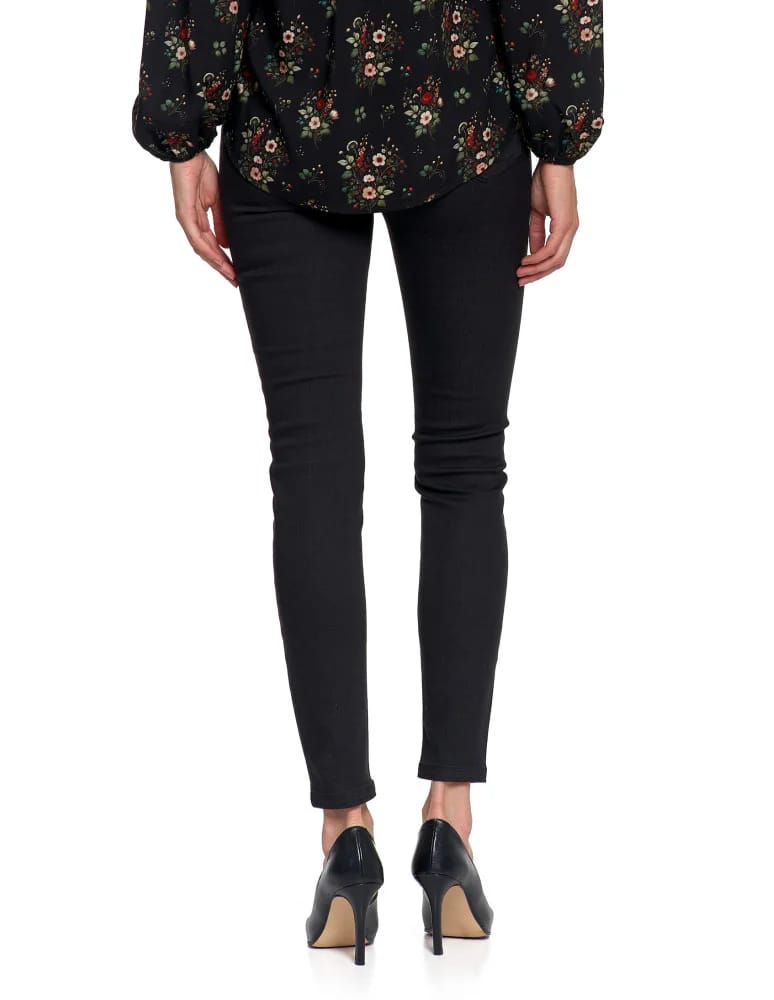 Spodnie damskie - Spodnie damskie skinny elastyczne CZARNY - produkt moraj.pl 6