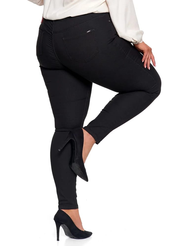 Spodnie damskie - Spodnie damskie skinny elastyczne CZARNY - produkt moraj.pl 13