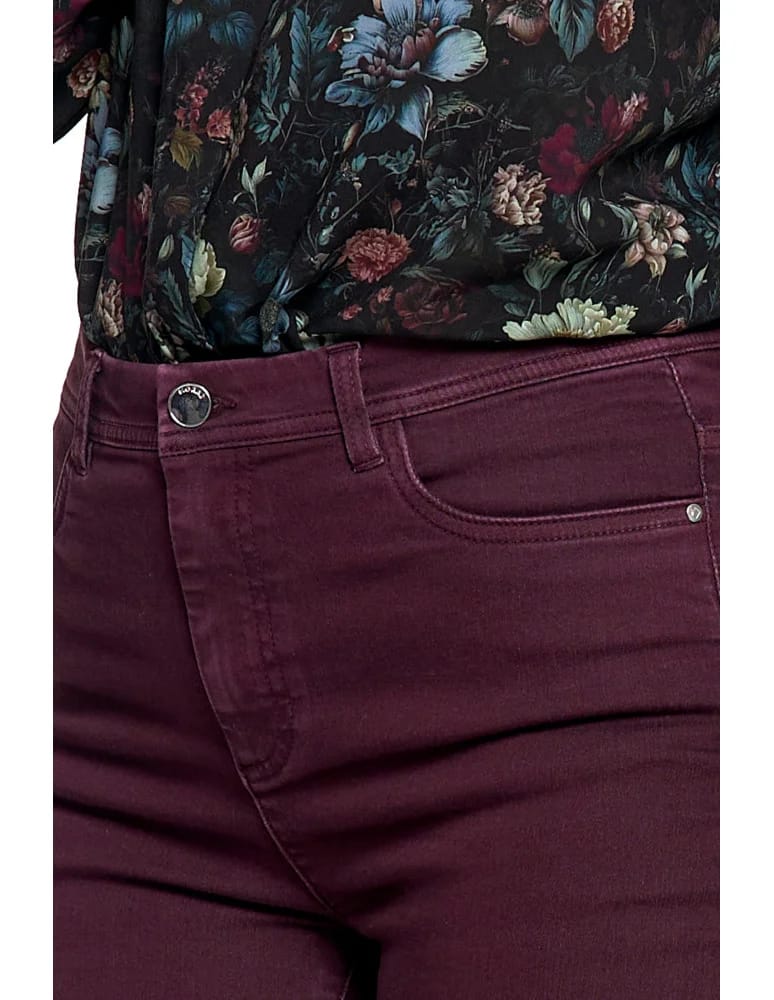 Spodnie damskie - Spodnie damskie skinny elastyczne FIOLETOWY  - produkt moraj.pl 10