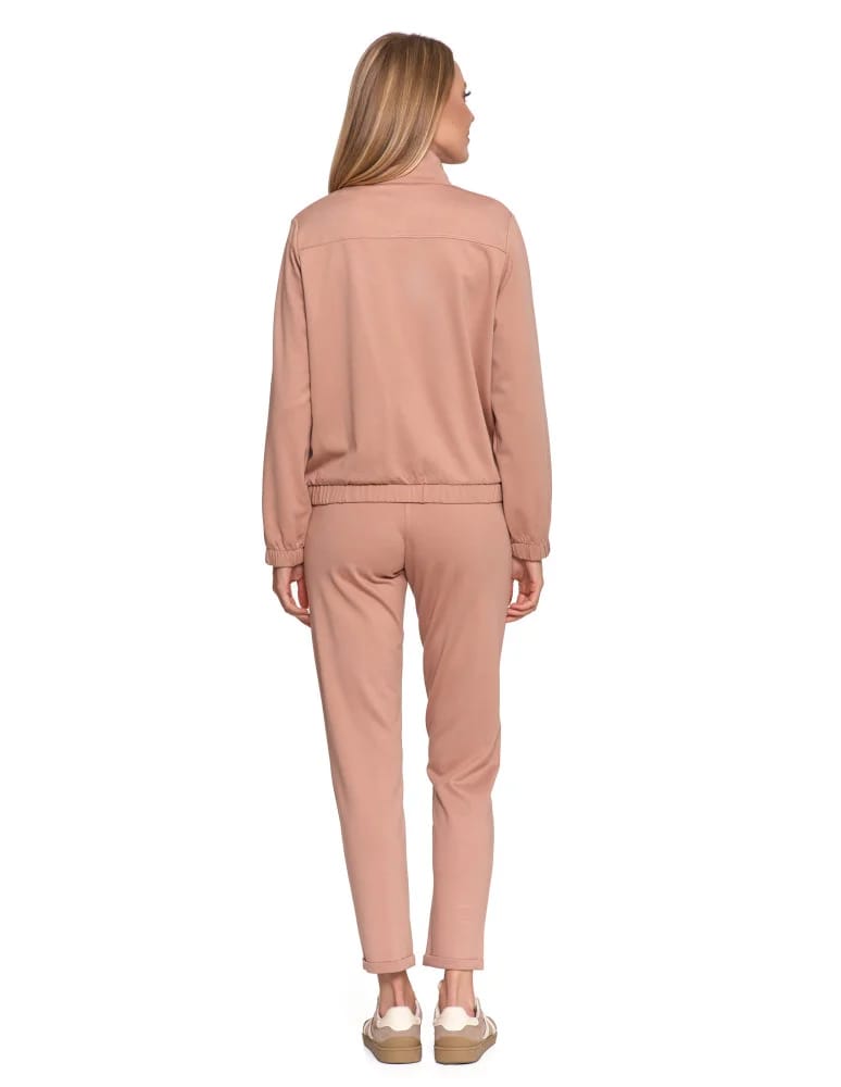 Bluzy damskie - Bluza damska dresowa bez kaptura BEŻOWY - produkt moraj.pl 5