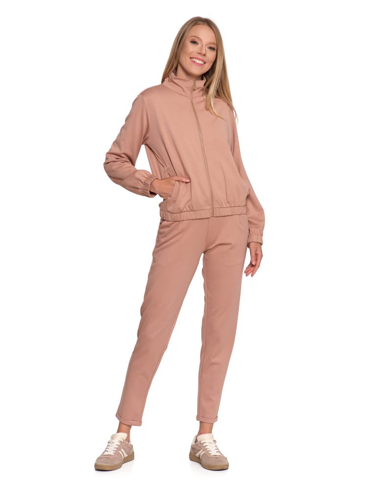 Bluza damska dresowa bez kaptura BEŻOWY