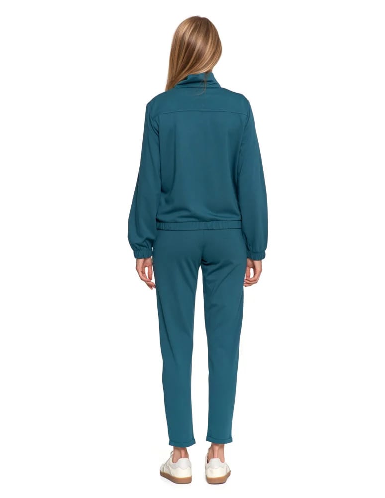 Bluzy damskie - Bluza damska dresowa bez kaptura ZIELONY  - produkt moraj.pl 3