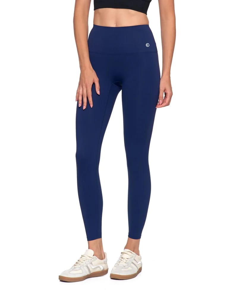 Legginsy damskie - Legginsy damskie sportowe funkcyjne z wysokim stanem GRANATOWY  - produkt moraj.pl 3