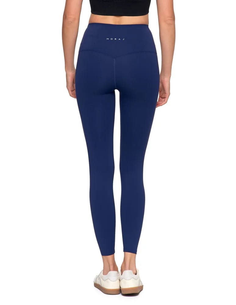 Legginsy damskie - Legginsy damskie sportowe funkcyjne z wysokim stanem GRANATOWY  - produkt moraj.pl 6