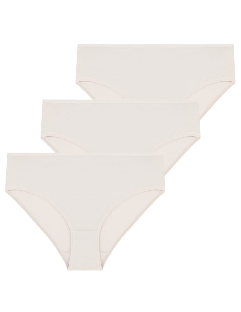 Majtki figi bikini damskie bawełniane 3-pak BEŻOWY