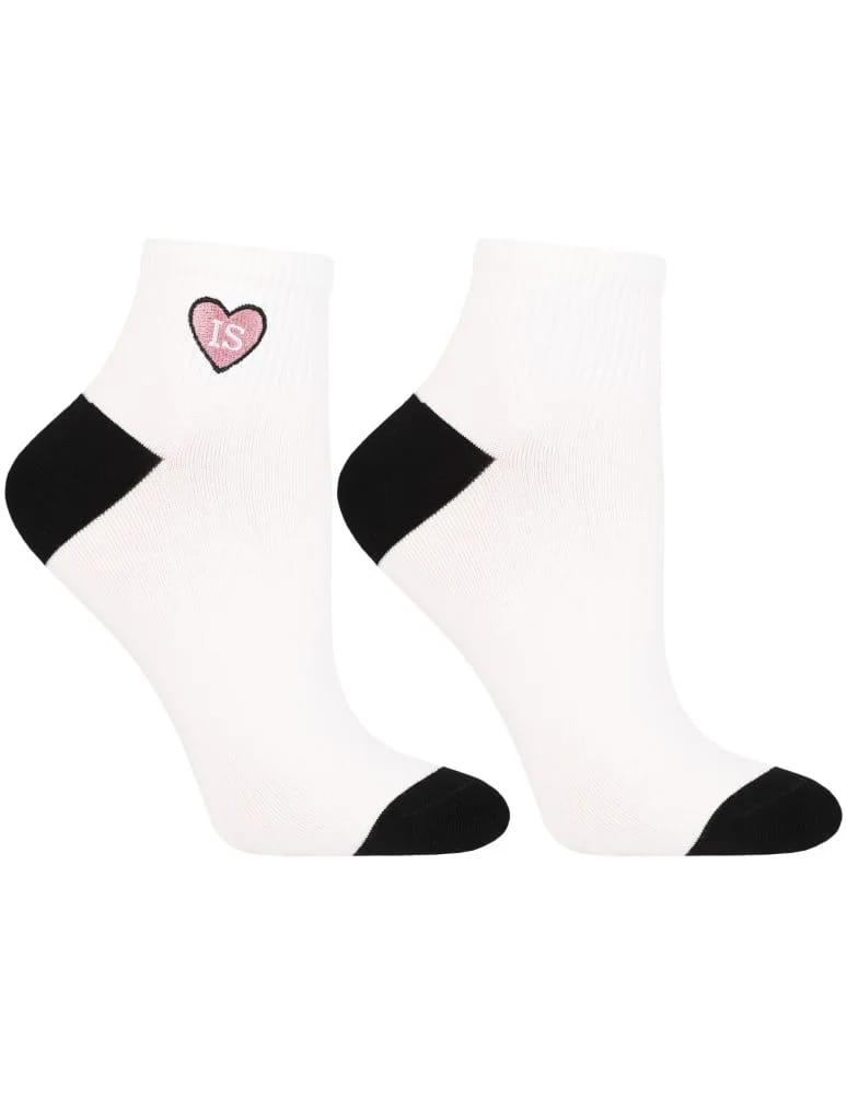 Skarpetki za kostkę - Skarpetki damskie za kostkę z haftem 3-pak WIELOKOLOROWY  - produkt moraj.pl 3