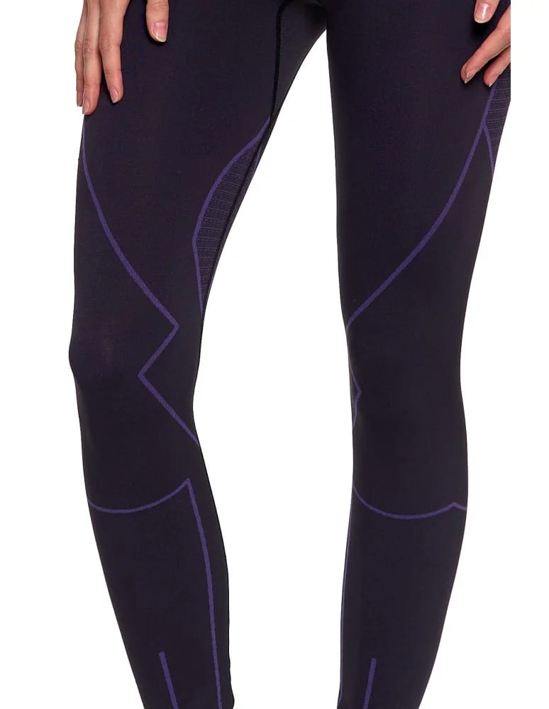 Bielizna termoaktywna - Damskie legginsy termoaktywne bezszwowe FIOLETOWY - produkt moraj.pl 7