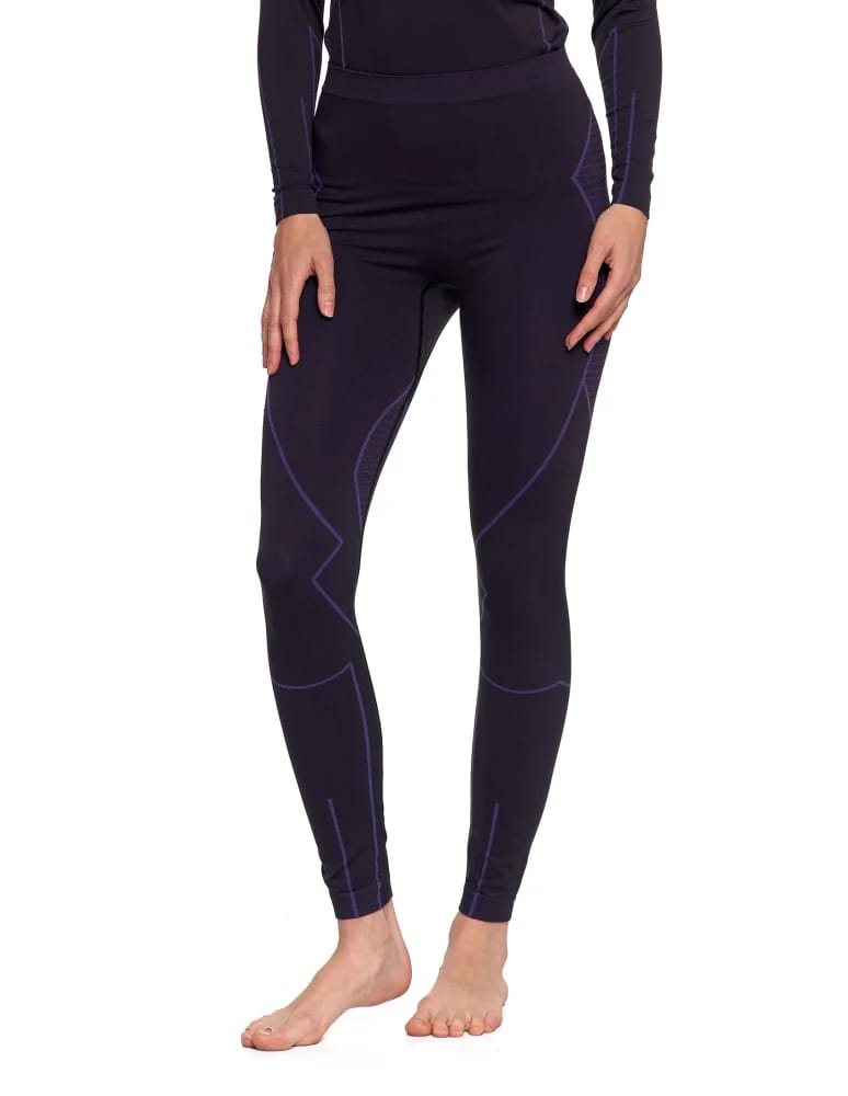 Bielizna termoaktywna - Damskie legginsy termoaktywne bezszwowe FIOLETOWY - produkt moraj.pl 6