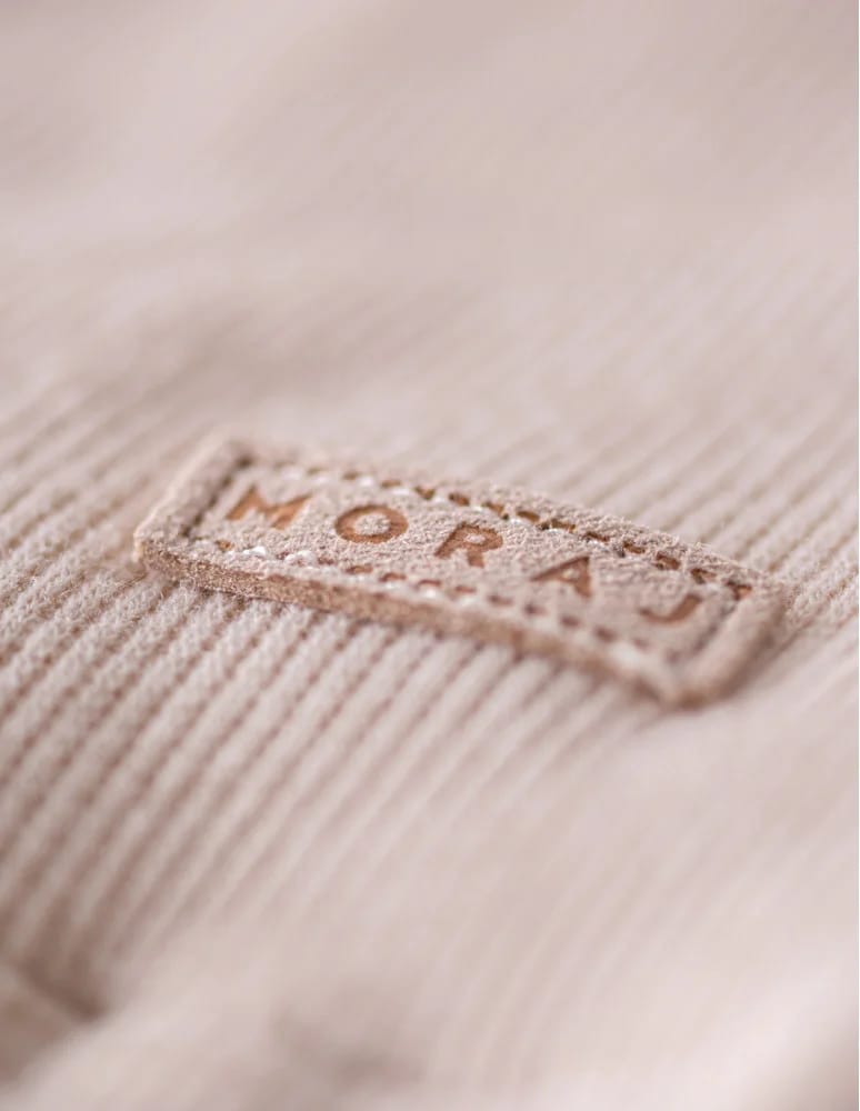 Legginsy damskie - Prążkowane legginsy damskie z wysokim stanem ocieplane MOKKA  - produkt moraj.pl 11